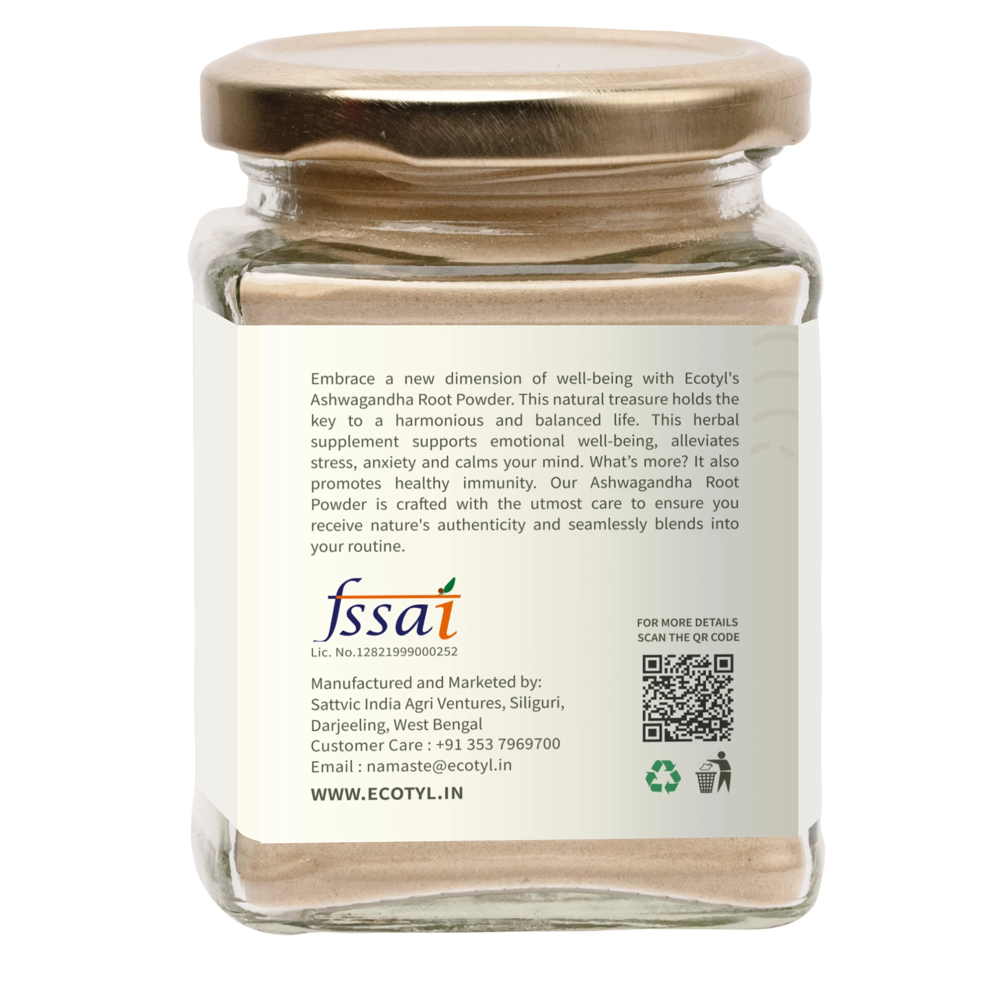 Ashwagandha Root Powder for Mental Well Being Energy Booster