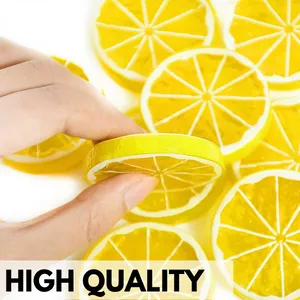 Babymoon | Set of 20 | Simulation Fake Mini Lemon Slices | Artificial Plastic Model | Ornament Decoration | Photography Props Basket Display Filler Slices