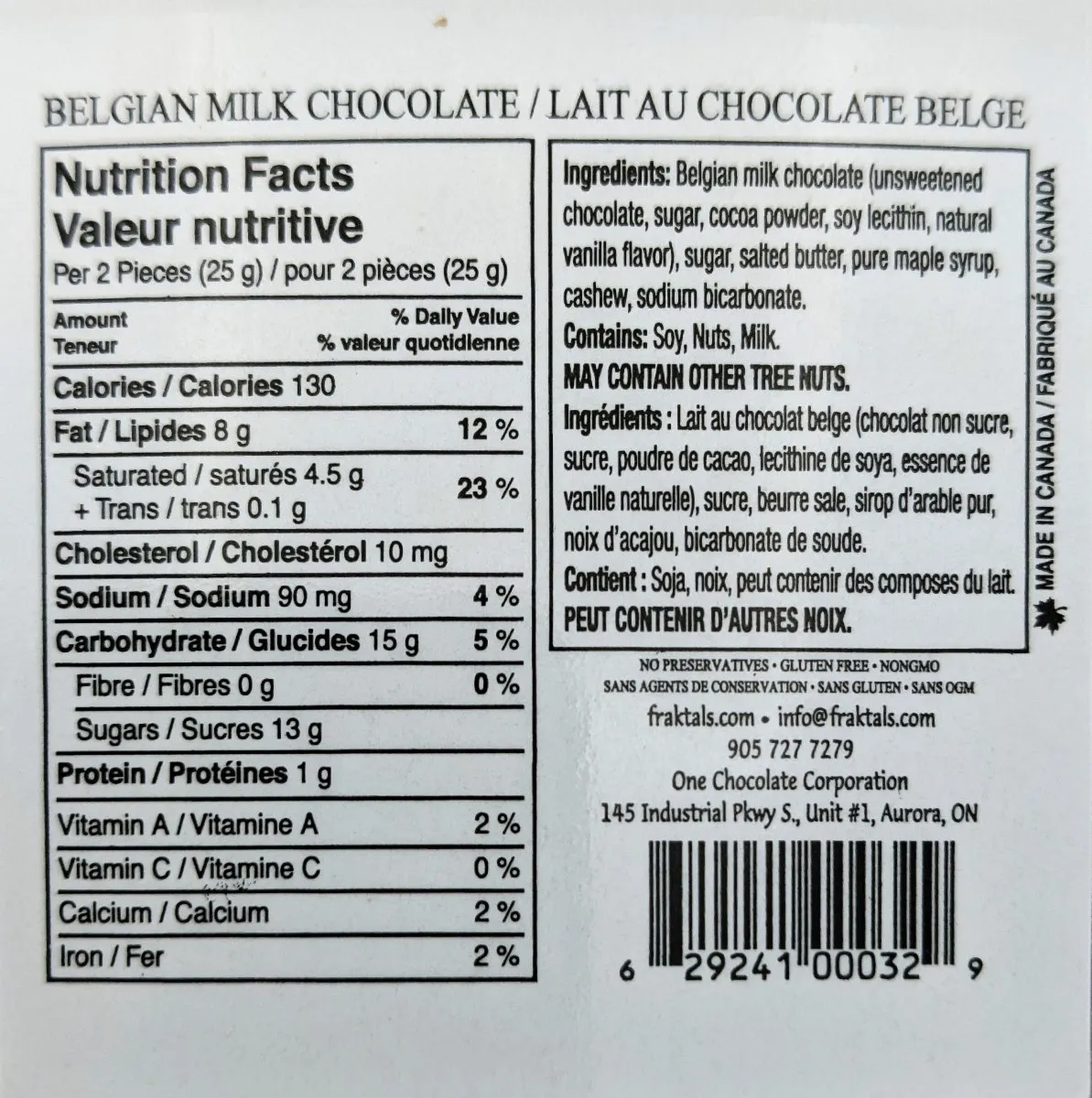 Belgian Milk Chocolate Cashew Butter Crunch - Bag