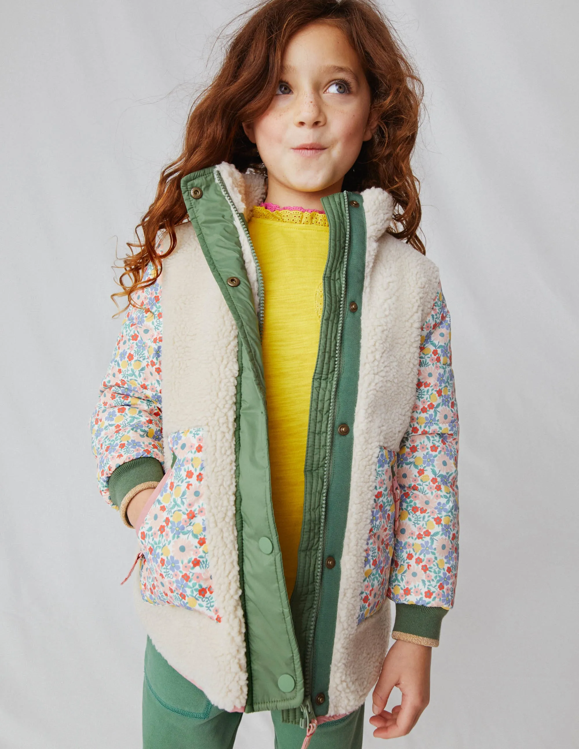 Borg Mix Coat-Vanilla Pod Floral