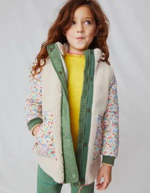 Borg Mix Coat-Vanilla Pod Floral