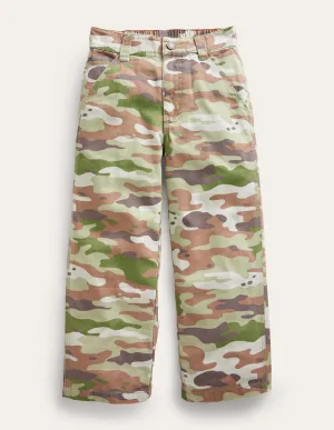 Canvas Trousers-Green Camo