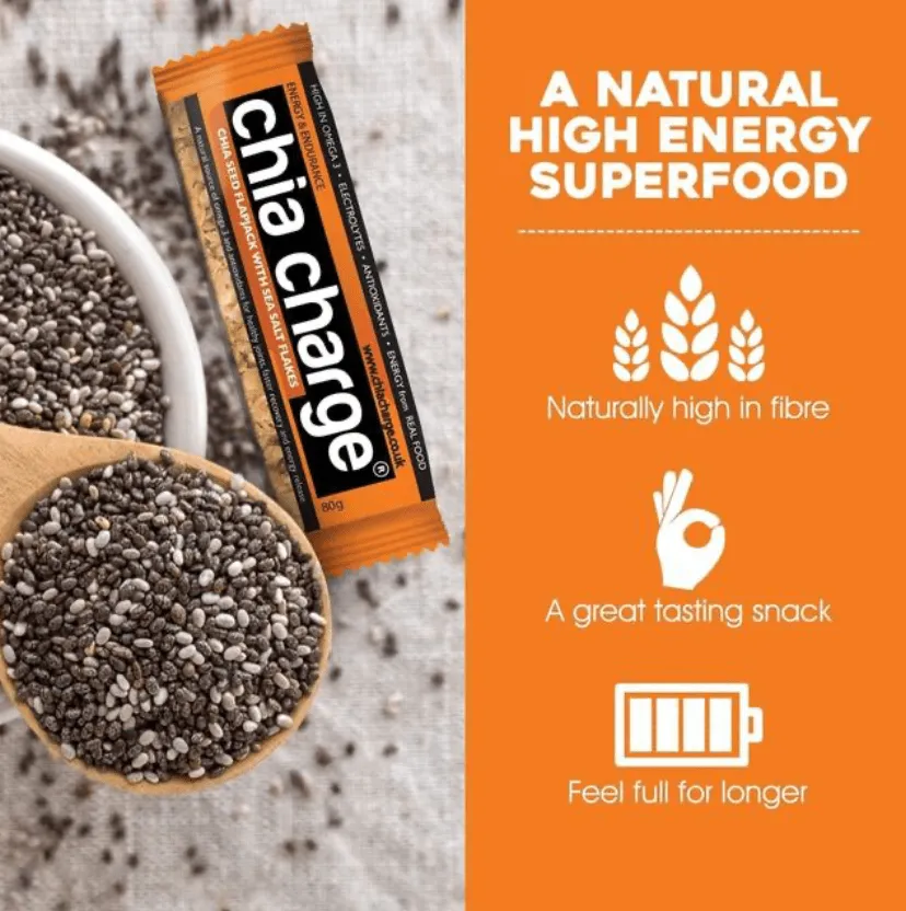 Chia Charge Bar - Sea Salt Flakes Chia Seed Flapjack
