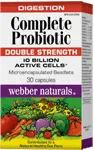 Complete Probiotic Double Strength, 10 billion active cells, 30 capsules/BONUS! 33% MORE, 30 10 capsules