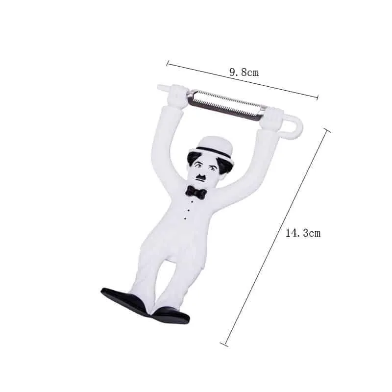 Creative Charlie Chaplin Shaped Plastic Fruits And Vegetables Peelers