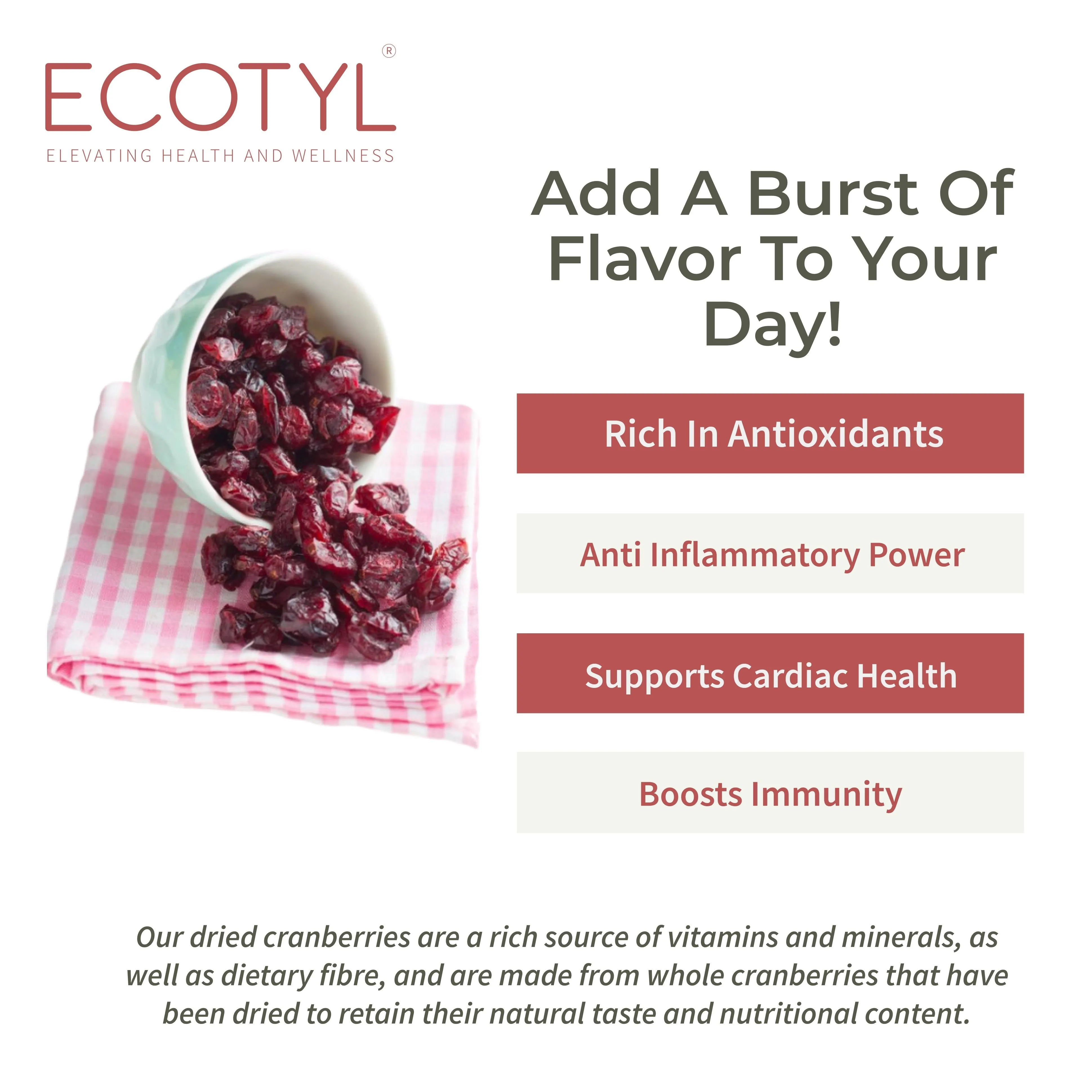 Dried Cranberries Seedless Dried Fruit Healthy Snack