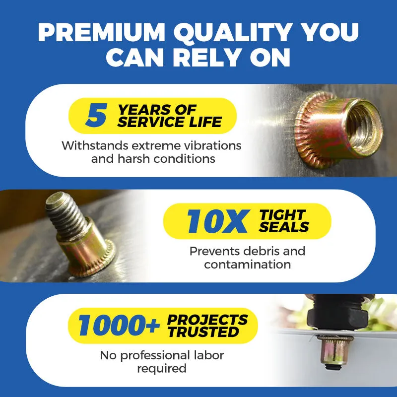 Hot Promotion 50% OffFlat Head Threaded Insert Nut Rivet Nuts Set