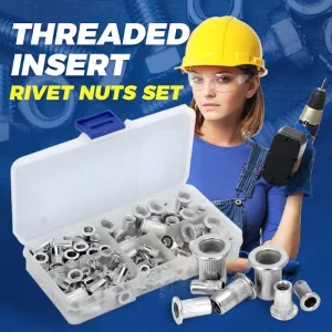 Hot Promotion 50% OffFlat Head Threaded Insert Nut Rivet Nuts Set