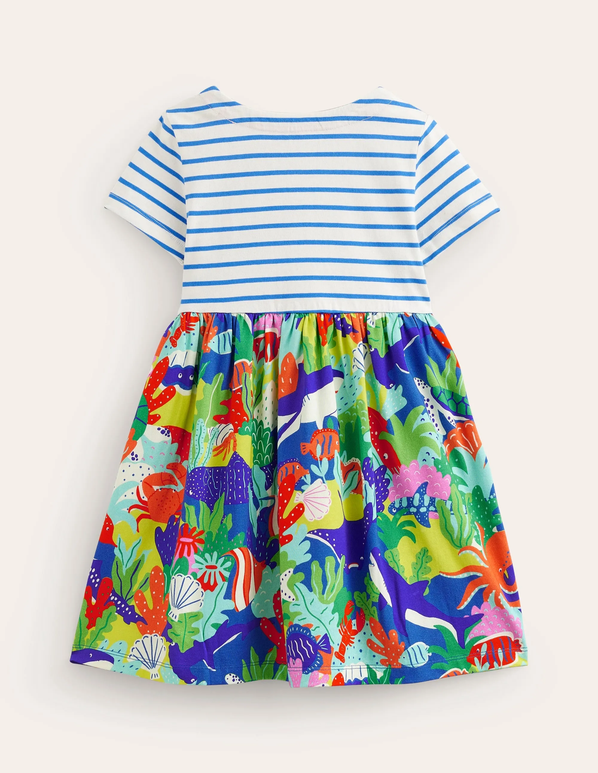 Hotchpotch Jersey dress-Sapphire Blue Underwater