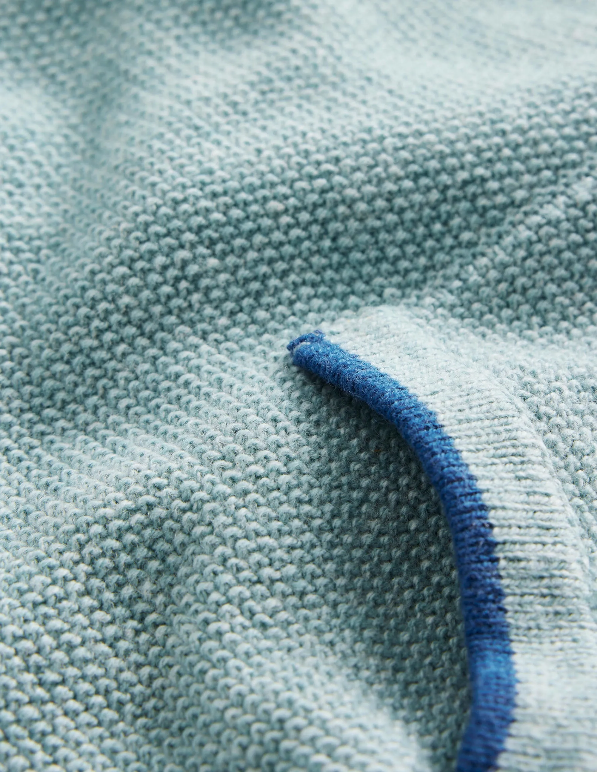 Knitted Hoodie-Aqua Sea Blue