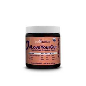 Love Your Gut-  Probiotic Dark Chocolate Hearts - 70% cacao