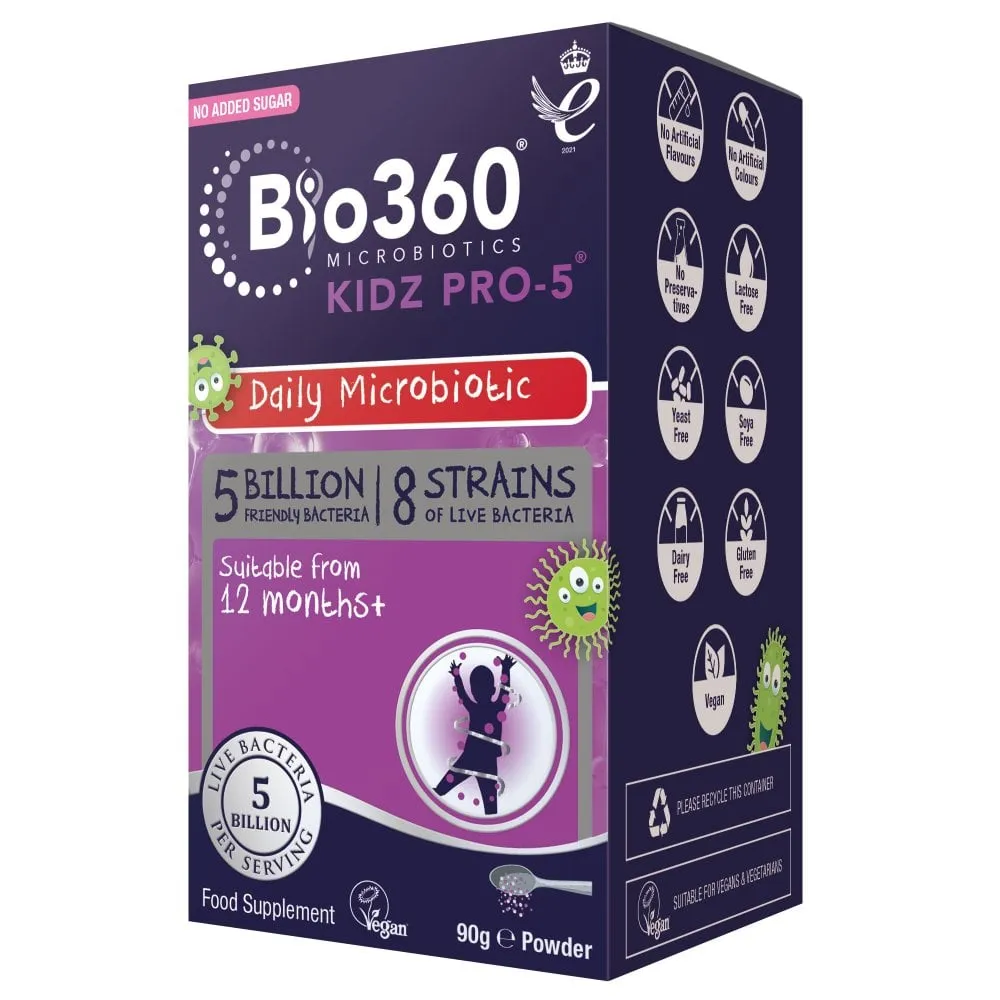 Natures Aid Bio360 Kidz Pro-5 Daily Microbiotic 90g
