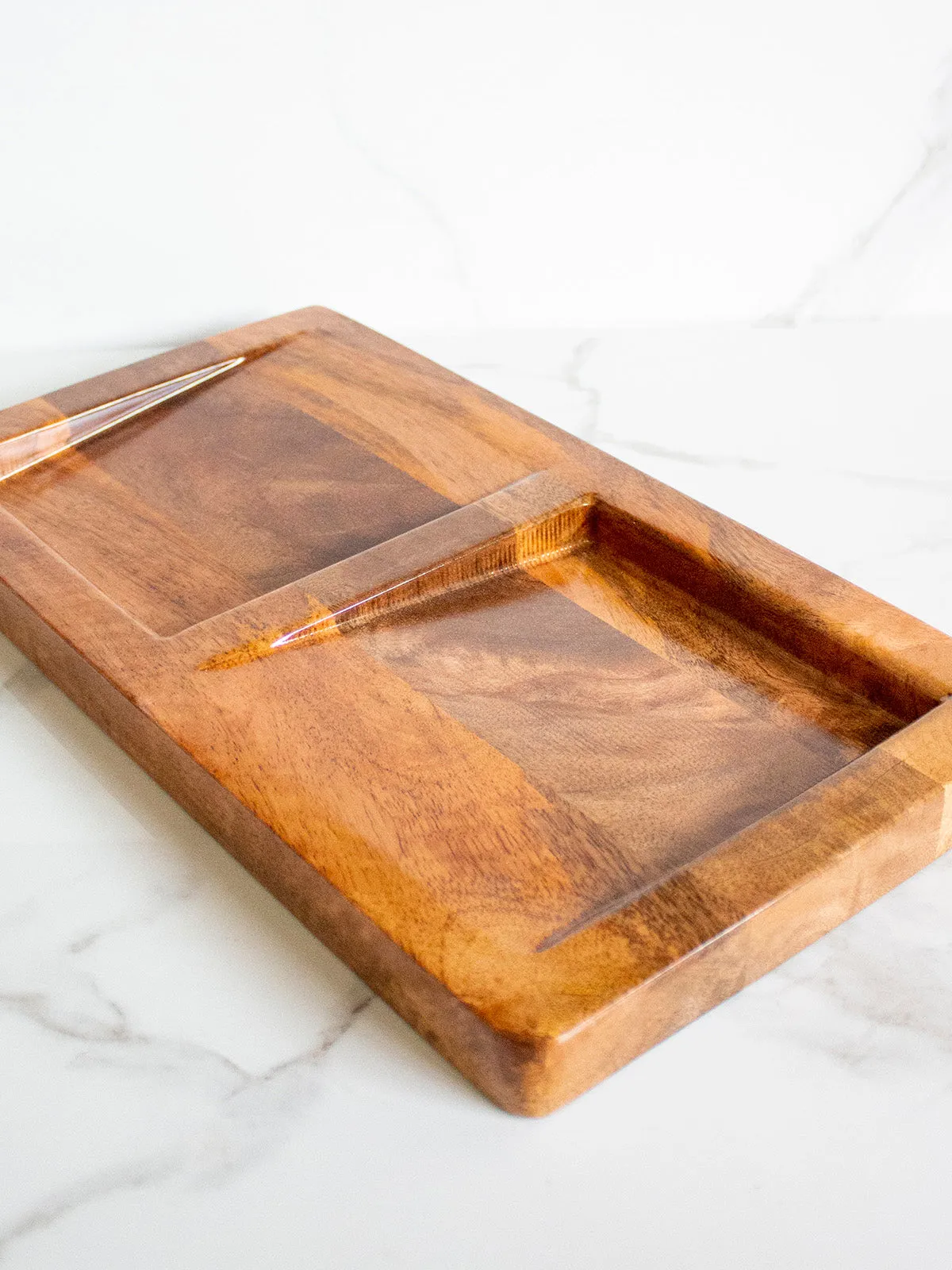 Oblique Platter Brown