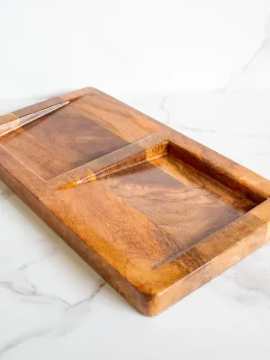 Oblique Platter Brown
