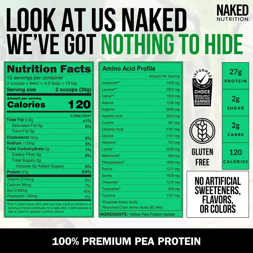Pea Protein Powder 1lb | Naked Pea - 1lb
