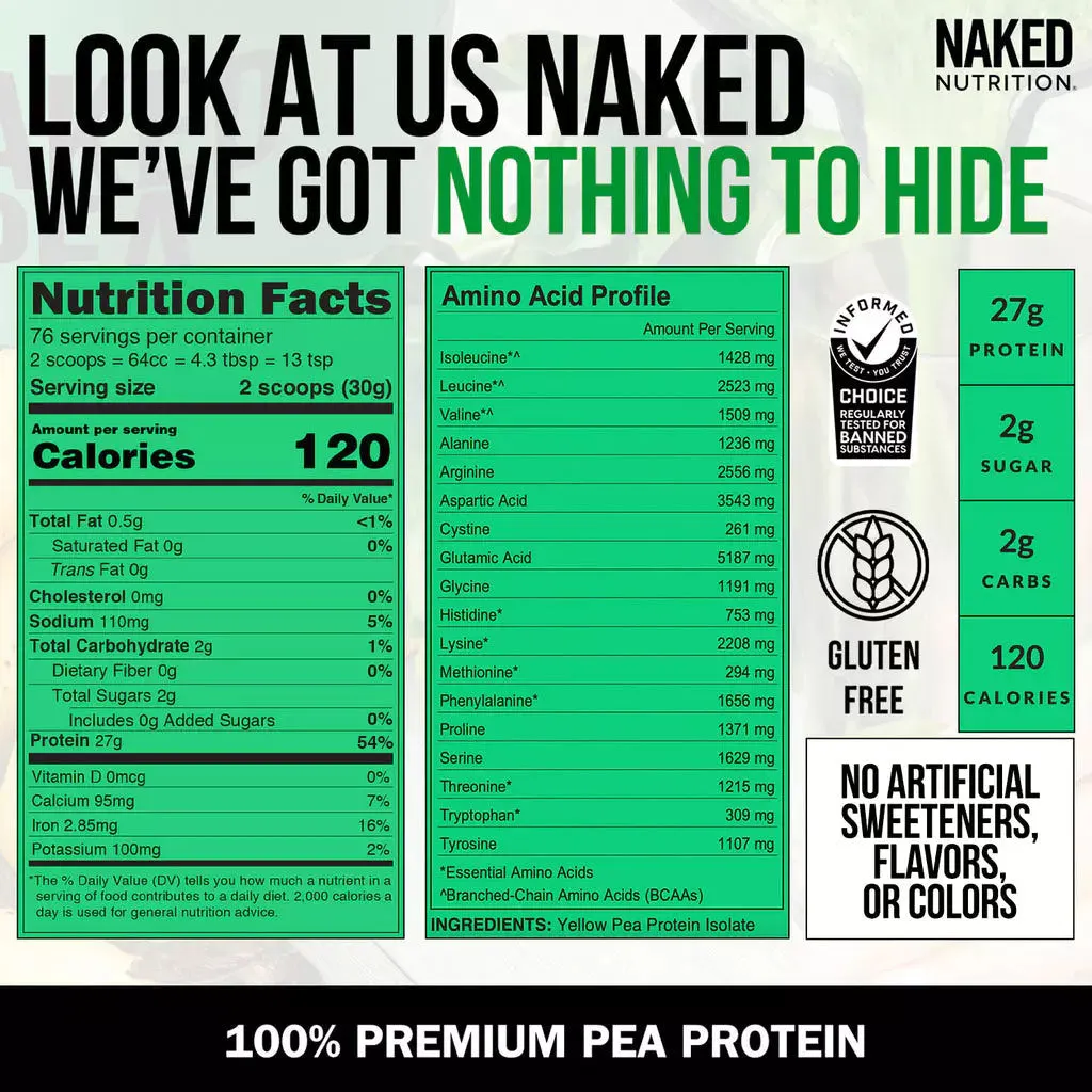 Pea Protein Powder | Naked Pea - 5LB