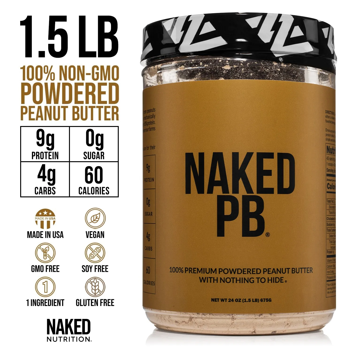 Powdered Peanut Butter | Naked PB - 1.5LB
