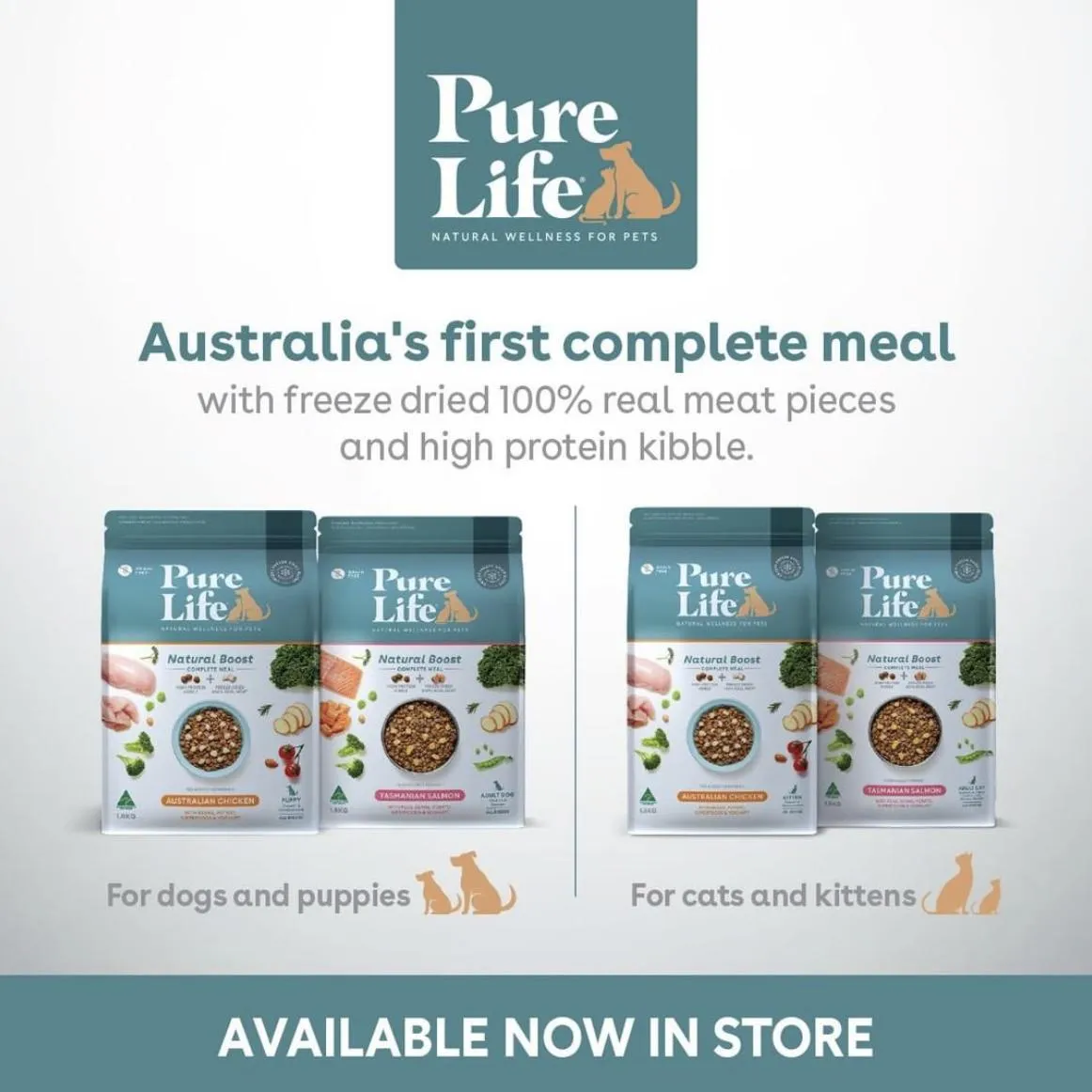 Pure Life Natural Boost Chicken Dry Puppy Food 8kg