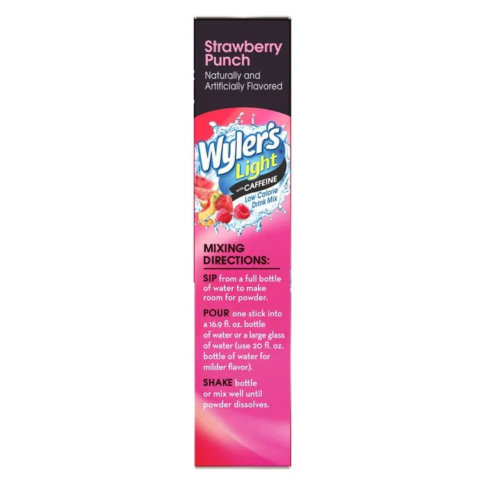 Strawberry Punch Sugar-Free Singles To Go Drink Mix With Caffeine