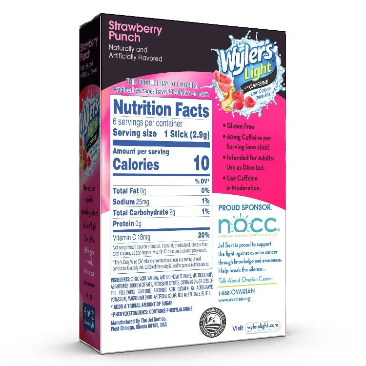 Strawberry Punch Sugar-Free Singles To Go Drink Mix With Caffeine