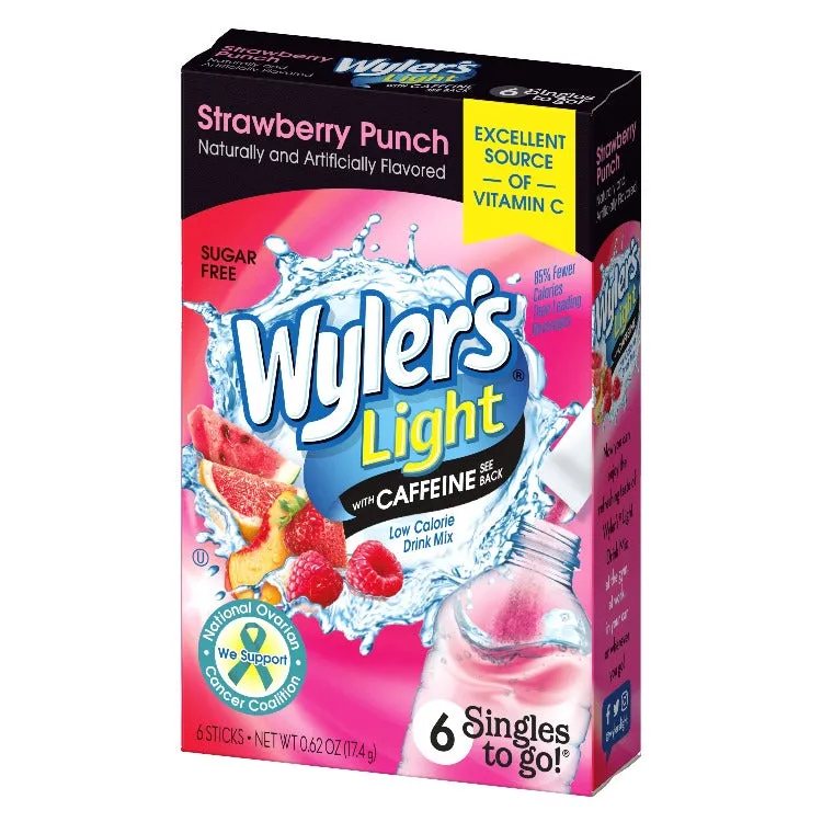 Strawberry Punch Sugar-Free Singles To Go Drink Mix With Caffeine