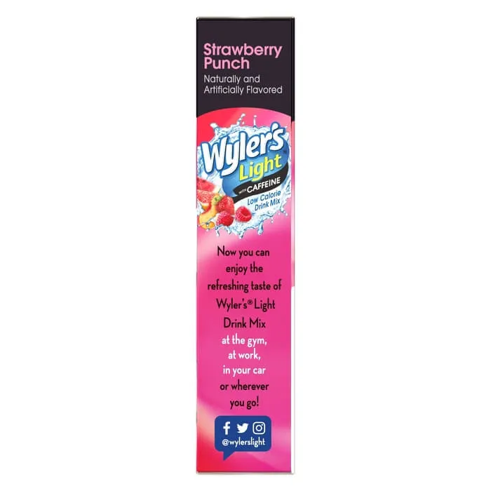 Strawberry Punch Sugar-Free Singles To Go Drink Mix With Caffeine