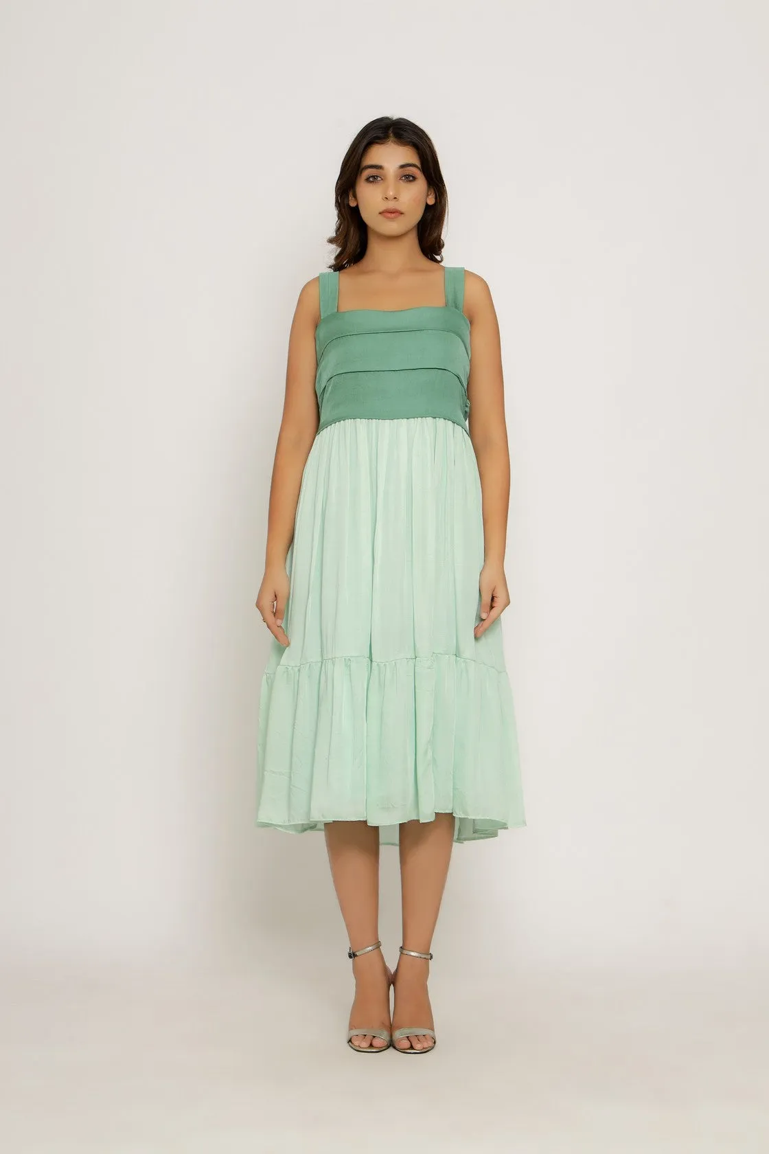 Teal -Tea Green Midi Dress